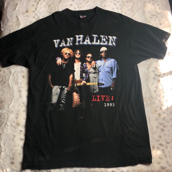 Vintage 1993 Van Halen Graphic Band Tee Shirt - Picture 2 of 8